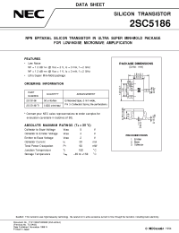 Datasheet 2SC5186 manufacturer NEC